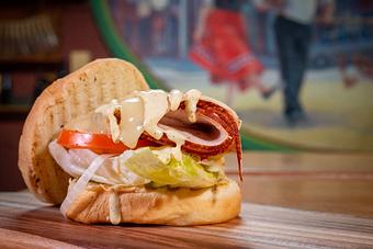 Product: Turkey & Swiss Sandwich - Hermann Wurst Haus in Historic Downtown Hermann - Hermann, MO Delicatessen Restaurants