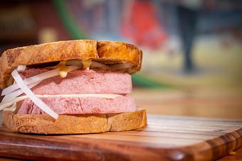 Product: Braunschweiger Sandwich - Hermann Wurst Haus in Historic Downtown Hermann - Hermann, MO Delicatessen Restaurants