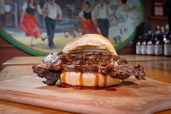 Product: Rib Eye Steak Sandwich - Hermann Wurst Haus in Historic Downtown Hermann - Hermann, MO Delicatessen Restaurants