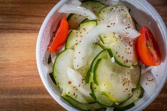Product: Cucumber & Onion Salad - Hermann Wurst Haus in Historic Downtown Hermann - Hermann, MO Delicatessen Restaurants
