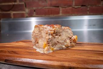 Product: Peach Bread Pudding - Hermann Wurst Haus in Historic Downtown Hermann - Hermann, MO Delicatessen Restaurants