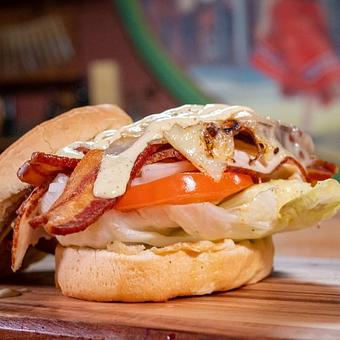 Product: Butcher Block Club Sandwich - Hermann Wurst Haus in Historic Downtown Hermann - Hermann, MO Delicatessen Restaurants