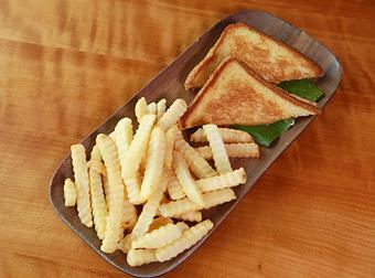 Product: with crinkle cut fries - Highway Inn Kaka'ako in Kaka'ako - Honolulu, HI Diner Restaurants