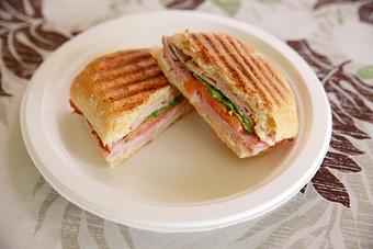 Product: Ham and Swiss or Turkey and American Panini - Highway Inn Kaka'ako in Kaka'ako - Honolulu, HI Diner Restaurants