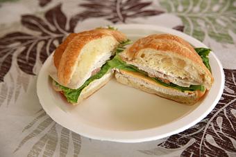 Product: Turkey & American or Ham and Swiss Croissant Sandwich - Highway Inn Kaka'ako in Kaka'ako - Honolulu, HI Diner Restaurants