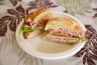 Product: Ham and Swiss, or Turkey and American Croissant Sandwich - Highway Inn Kaka'ako in Kaka'ako - Honolulu, HI Diner Restaurants