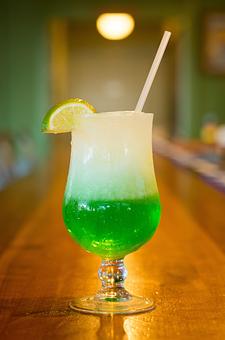 Product: Green river (local favorite lemon-lime drink), coconut milk, and vodka. - Highway Inn Kaka'ako in Kaka'ako - Honolulu, HI Diner Restaurants