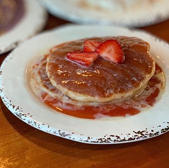 Product: Poi Pancakes with Guava Sauce - Highway Inn Kaka'ako in Kaka'ako - Honolulu, HI Diner Restaurants