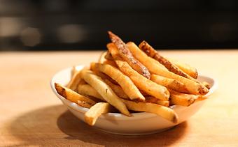 Product: Fried Twice Hand Cut Fries - HiHo Cheeseburger in Santa Monica, CA American Restaurants