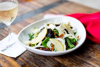 Product: Mixed field greens, shaved apple, fennel, white cheddar, and toasted pecans, with apple cider vinaigrette - House of Blues Restaurant & Bar in Anaheim, CA Restaurants/Food & Dining
