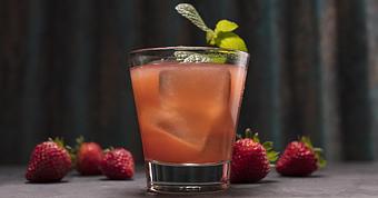 Product: Captain Morgan spiced rum, Disaronno amaretto, strawberry, 
passion fruit, mint, lime - House of Blues Restaurant & Bar in Chicago, IL Restaurants/Food & Dining