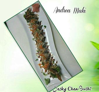 Product: Grilled Salmon & soft shell Crab tempura - Jacky Chan Sushi in Wichita, KS Japanese Restaurants