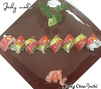 Product: Grilled Red snapper in & top with raw tuna & avocado - Jacky Chan Sushi in Wichita, KS Japanese Restaurants