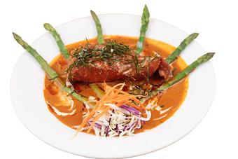 Product: Salmon with Chu Chee Curry Sauce - Jasmine Thai Restaurant in Palmdale, CA Thai Restaurants
