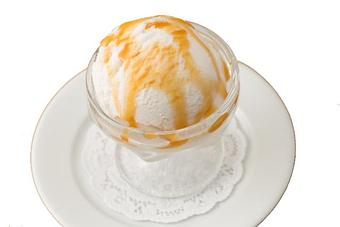Product: Coconut Ice Cream Topped with Caramel (Imported from Thailand) - Jasmine Thai Restaurant in Palmdale, CA Thai Restaurants
