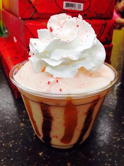 Product: Our Candy Cane Frescante, right in time for the holidays! - Java Hut Express in Crescent City, CA Coffee, Espresso & Tea House Restaurants