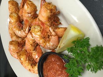 Product: Large Spiced Shrimp cooked to order, served with our homemade cocktail sauce - Jerry's Place in Prince Frederick, MD Seafood Restaurants