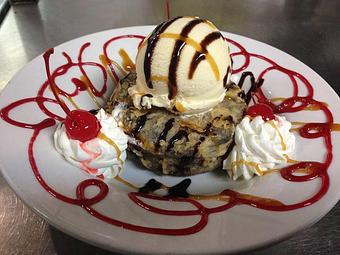 Product: Try our famous "Fried Moon Pie" with ice cream topping! - John A's in Nashville, TN Bars & Grills