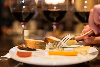 Product: A selection of artisan cheeses pair well with Jordan Cabernet Sauvignon. - Jordan Vineyard & Winery in Healdsburg, CA Restaurants/Food & Dining