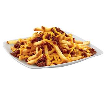 Product: Home-cut fries topped with Chili and Cheddar Cheese - JR's Pub in Naval Weapons Station / Goose Creek - GOOSE CREEK, SC American Restaurants