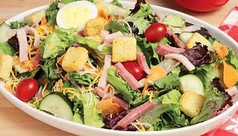 Product: Your Choice of Dressings!  Ham, Turkey, Bacon, Tomato, Onion, Cheese, and Croutons top our Garden Salad. - JR's Pub in Naval Weapons Station / Goose Creek - GOOSE CREEK, SC American Restaurants