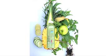 Product: Neutralize acids from processed foods or too much celebration with soothing pineapple and green apple solution. - Juice Basin in local shops to walk and explore - Jersey City, NJ Food & Beverage Stores & Services