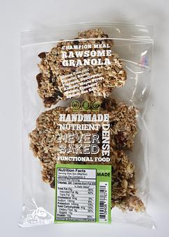 Product: Our purposeful design recipes are dehydrated never baked so loaded with active plant enzymes, protein and fiber.  All are crafted to contain no gluten, no dairy, no soy or no lactose.   (6 ounces). - Juice Basin in Artisan Craft of Asbury MADE products and services - Asbury Park, NJ Health & Medical