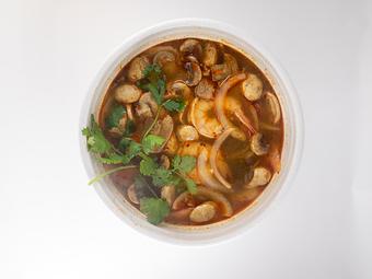 Product: Tom Yum Goong (Spicy & Sour Soup) - Karakade Thai Cuisine in Redwood City, CA Thai Restaurants