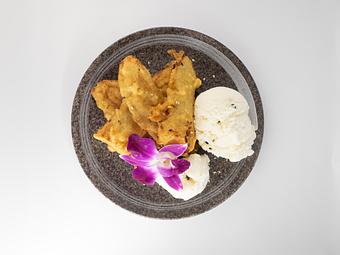 Product: Fried Banana w/ Coconut Ice Cream - Karakade Thai Cuisine in Redwood City, CA Thai Restaurants