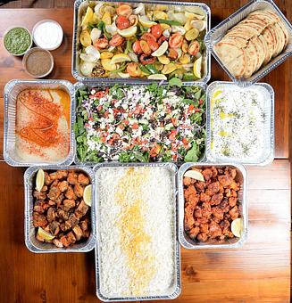 Product: Package II with Organic Chicken and Wild Salmon Kebabs - Kebab Place in DTSA - Santa Ana, CA Greek Restaurants