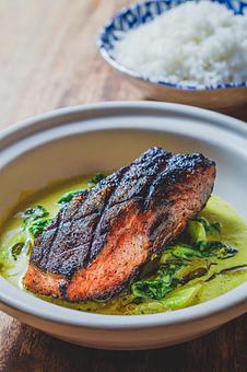 Product: King Salmon / Green Curry / Jasmine Rice - Khe Yo in TriBeCa - New York, NY Thai Restaurants