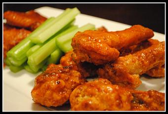 Product: Wings / A pound of traditional or boneless wings, naked or tossed in one of our five sauces. - Kimberlee J Verbsky in Hillsboro, WI American Restaurants