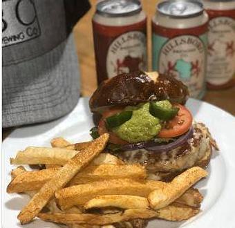 Product: Burgers / 100% Certified Hereford beef that is locally sourced served on a pretzel bun - Kimberlee J Verbsky in Hillsboro, WI American Restaurants
