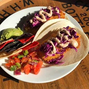 Product: Friday Special / Hand Breaded Tilapia Fillets, fried, served in a soft tortilla and topped with lime slaw and chipotle mayo. - Kimberlee J Verbsky in Hillsboro, WI American Restaurants