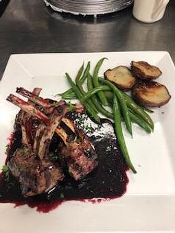 Product: Agnello alla Griglia - Grilled lamb chops served with a fresh rosemary cassis sauce - La Trattoria Oceanside in Key West Airport - Key West, FL Italian Restaurants
