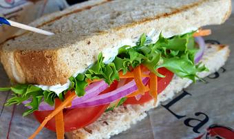 Product: Herbed cream cheese and veggie sandwich - Ladles in Summerville, SC Sandwich Shop Restaurants