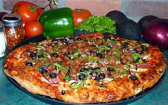 Product: The Whole Nine Yards - Lamppost Pizza in Davis, CA Pizza Restaurant