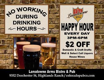 Product - Lansdowne Arms in Highlands Ranch - Highlands Ranch, CO American Restaurants