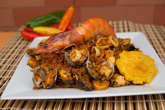 Product: Arroz con mariscos - Las Palmeras Restaurante in Miami, FL Seafood Restaurants