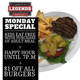 Product - Legends Sports Grill in League City, TX American Restaurants