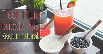 Product: Strawberry Jasmine Tea with a variety of toppings. - Limoo Tea Bar in Boston, MA Hamburger Restaurants