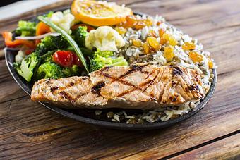 Product: Honey Ginger Glazed Salmon - Local Table in Cinco Ranch In Villagio Town Square - Katy, TX American Restaurants