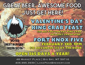 Product: King Crab Feast - Lone Peak Brewery & Taphouse in Big Sky, MT Bars & Grills