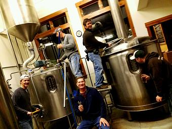 Product: Happy Customers checking out our 10 Barrel System. - Lone Peak Brewery & Taphouse in Big Sky, MT Bars & Grills