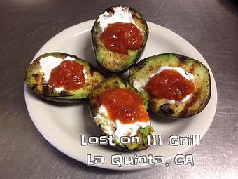 Product: Grilled Avocados - Lost on 111 Grill in La Quinta, CA American Restaurants
