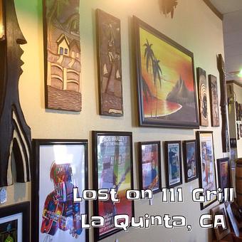 Product: Brazilian artwork and more concert poster and old travel prints - Lost on 111 Grill in La Quinta, CA American Restaurants