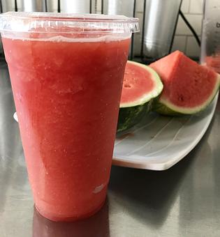 Product: Freshly squeezed watermelon juice! - Lovebirds Cafe & Bakery in Pasadena, CA Bakeries
