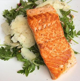 Product: Our Salmone al Forno dinner entree. - Lugo Cucina in Midtown West - New York, NY Italian Restaurants