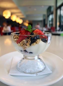 Product: yogurt, banana, strawberries, blueberries, house-made granola - M.a.c. 24/7 in Waikiki - Honolulu, HI American Restaurants