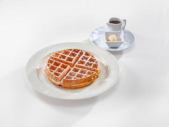 Product: Buttermilk Waffle with spiced vanilla butter - M.a.c. 24/7 in Waikiki - Honolulu, HI American Restaurants